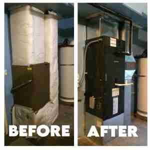 HVAC project Gallery - BeforeAfter AirHandler Spanaway