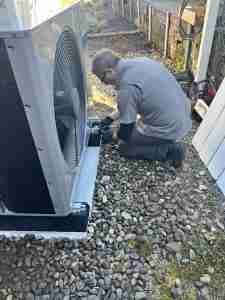 HVAC project Gallery - Technician at work Auburn