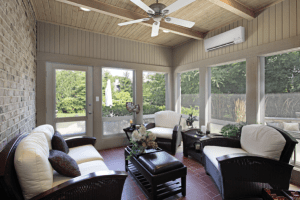 HVAC project Gallery - Ductless Sunroom 1