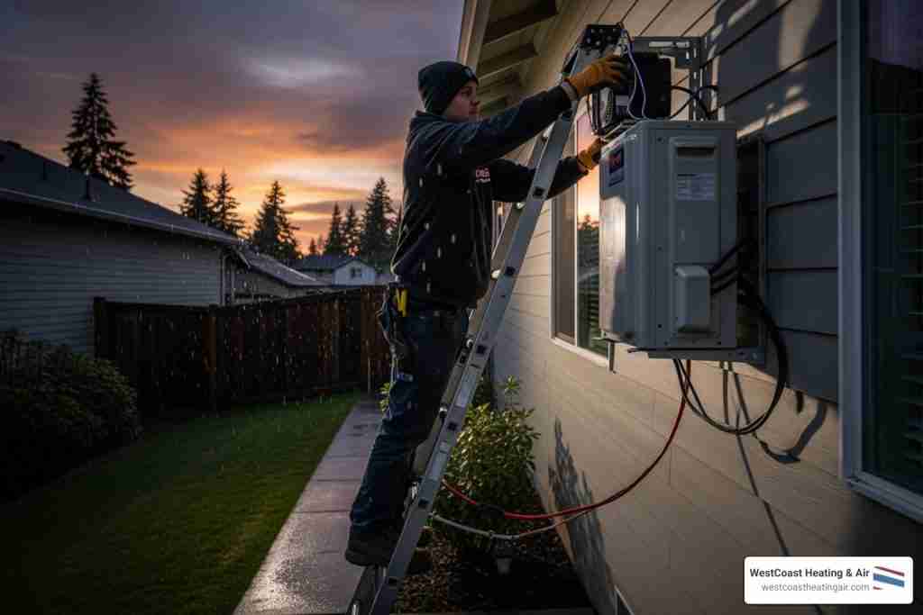 emergency ductless heating installation in spanaway, wa