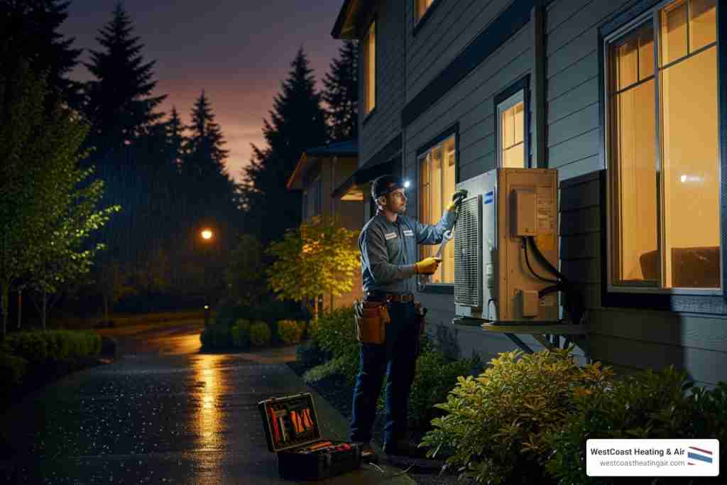 24 hour ductless heating maintenance in puyallup, wa