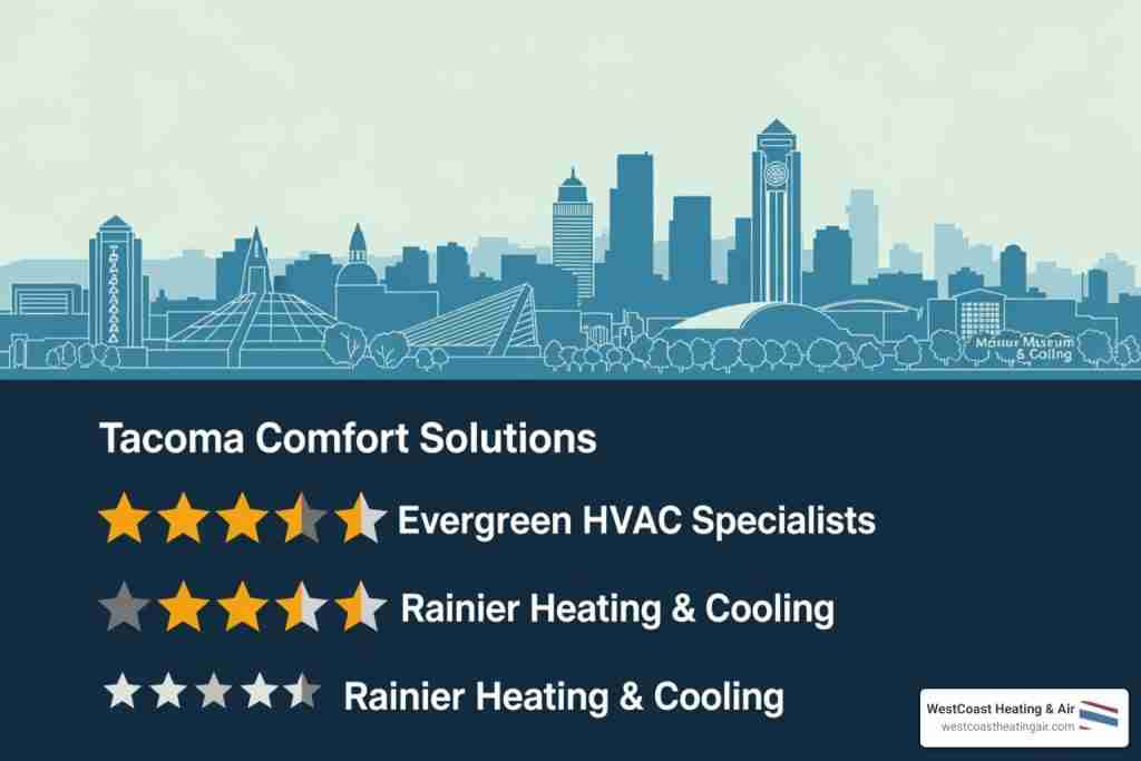 "Who are the top-rated heating and air conditioning companies in Tacoma?"